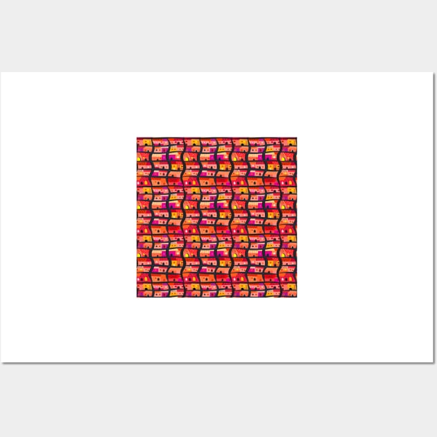 Mexican Village Pattern Wall Art by charker